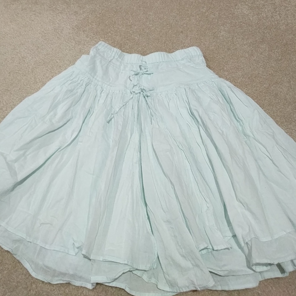 Baby teal ruffled skirt